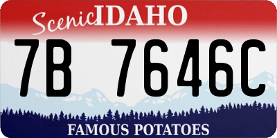 ID license plate 7B7646C