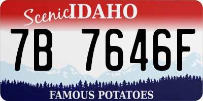 ID license plate 7B7646F