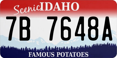 ID license plate 7B7648A