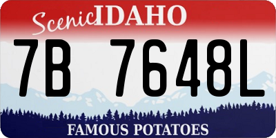 ID license plate 7B7648L