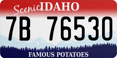 ID license plate 7B7653O