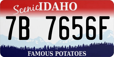 ID license plate 7B7656F