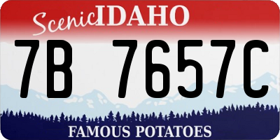 ID license plate 7B7657C
