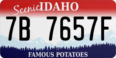 ID license plate 7B7657F