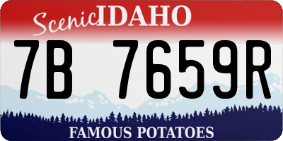 ID license plate 7B7659R
