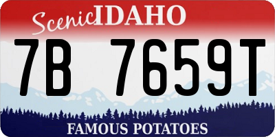 ID license plate 7B7659T