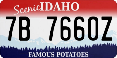 ID license plate 7B7660Z