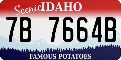 ID license plate 7B7664B