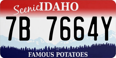 ID license plate 7B7664Y
