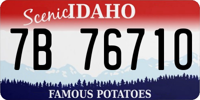 ID license plate 7B7671O