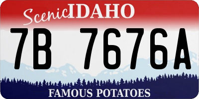 ID license plate 7B7676A