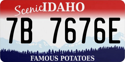 ID license plate 7B7676E
