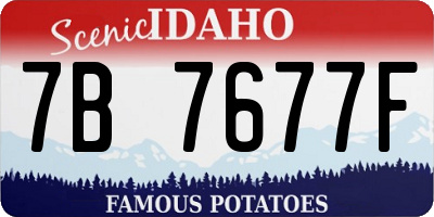 ID license plate 7B7677F