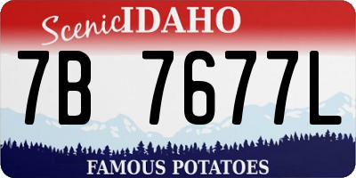 ID license plate 7B7677L