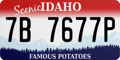 ID license plate 7B7677P