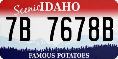 ID license plate 7B7678B