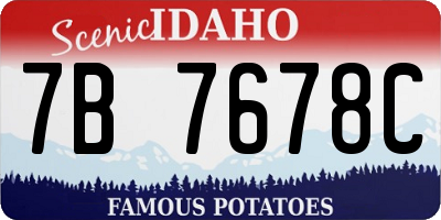 ID license plate 7B7678C