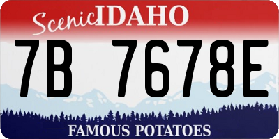 ID license plate 7B7678E