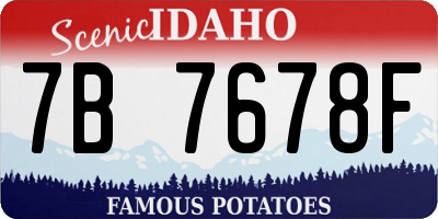 ID license plate 7B7678F