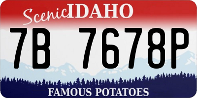 ID license plate 7B7678P