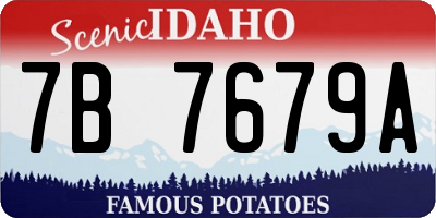 ID license plate 7B7679A