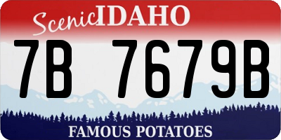 ID license plate 7B7679B