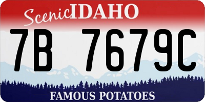 ID license plate 7B7679C
