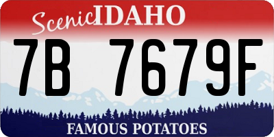ID license plate 7B7679F
