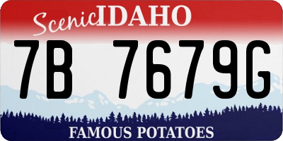 ID license plate 7B7679G