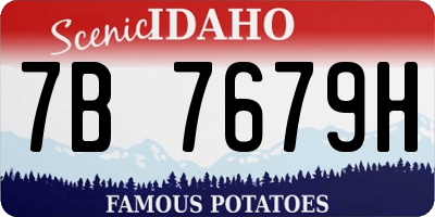 ID license plate 7B7679H