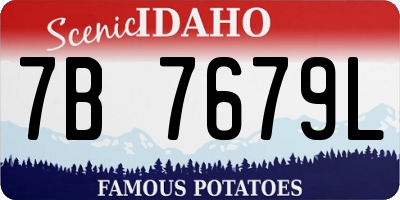 ID license plate 7B7679L