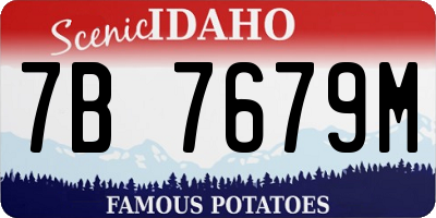 ID license plate 7B7679M