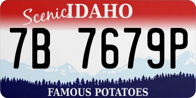 ID license plate 7B7679P