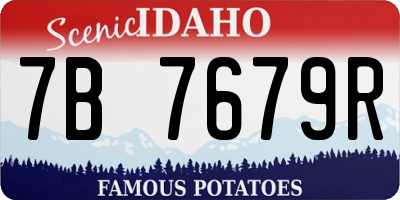 ID license plate 7B7679R
