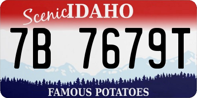 ID license plate 7B7679T