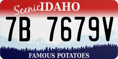 ID license plate 7B7679V