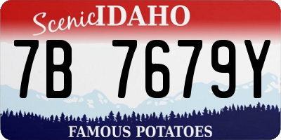 ID license plate 7B7679Y