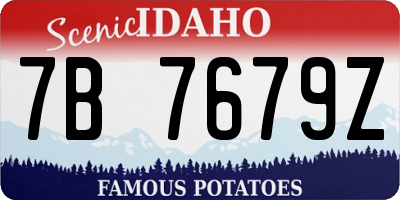 ID license plate 7B7679Z