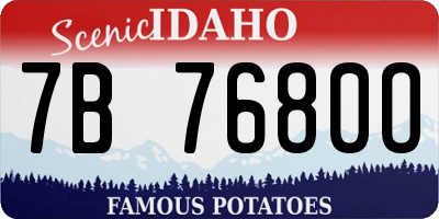 ID license plate 7B7680O