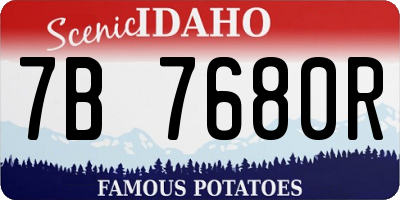 ID license plate 7B7680R