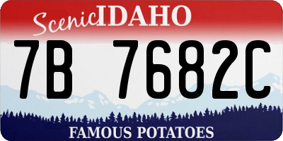 ID license plate 7B7682C
