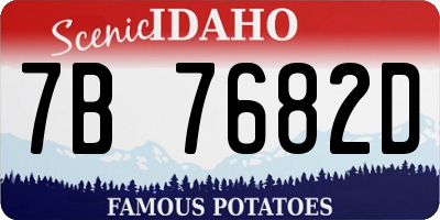 ID license plate 7B7682D