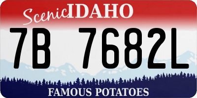 ID license plate 7B7682L