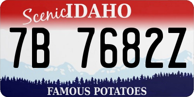 ID license plate 7B7682Z