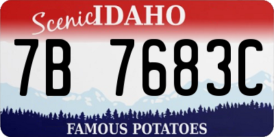 ID license plate 7B7683C
