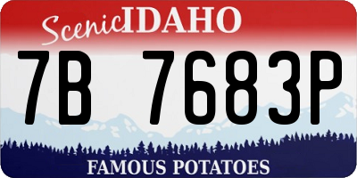 ID license plate 7B7683P