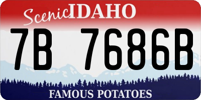 ID license plate 7B7686B