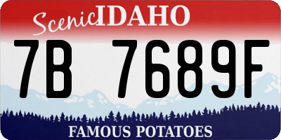 ID license plate 7B7689F