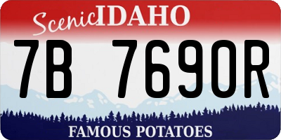 ID license plate 7B7690R