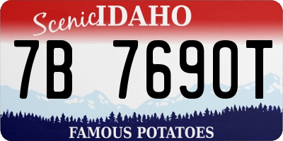 ID license plate 7B7690T